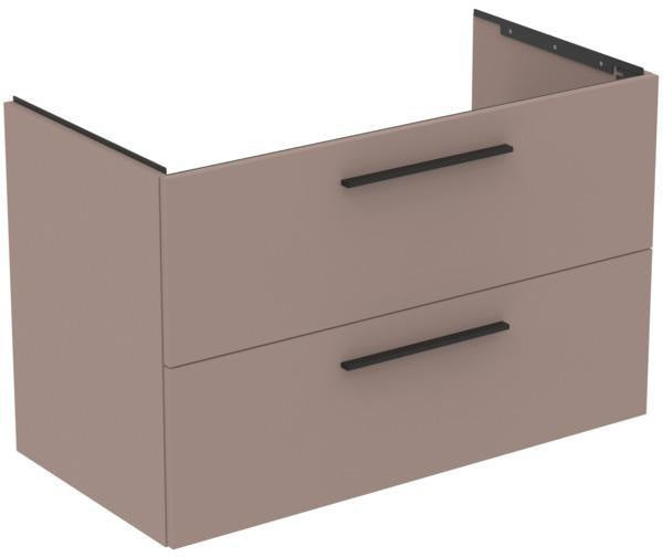 IDEAL STANDARD i.life B Möbelwaschtischunterschrank 1000 mm Weiß Matt, 2 Auszüge, Siphon links