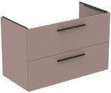 IDEAL STANDARD i.life B Möbelwaschtischunterschrank 1000 mm Weiß Matt, 2 Auszüge, Siphon links