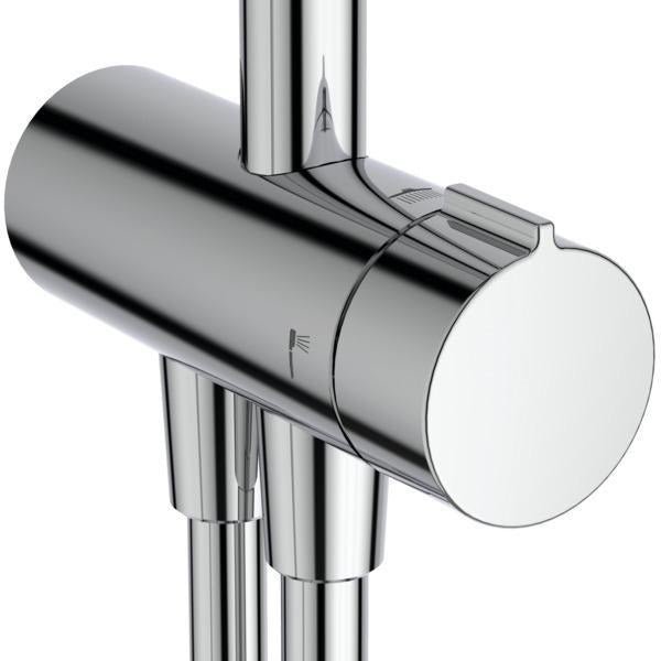 IDEAL STANDARD Duschsystem Ceratwist T25 M – mit Hand- und Kopfbrause, höhenverstellbar, Chrom