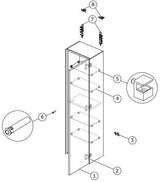 IDEAL STANDARD Halbhochschrank Conca, 1 Tür, Eiche geflammt, 370x250x1400 mm, Anschlag links/rechts