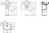 Ideal Standard i.life B Waschtisch 500x440mm, 1 Hahnloch, ohne Überlauf, Weiß