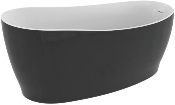 Ideal Standard Around Freistehende Körperform-Badewanne 1800x850x625mm Weiß mit Ablauf
