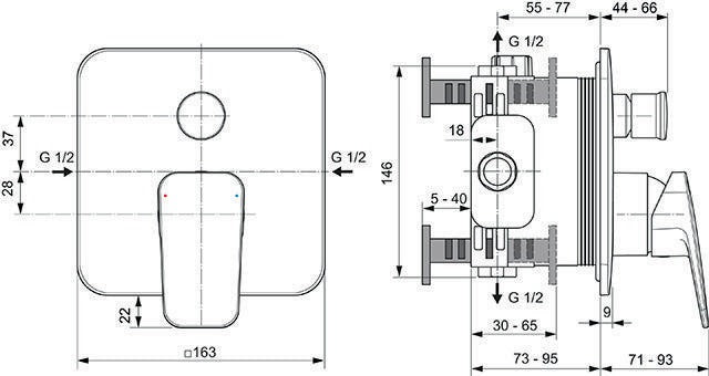 IDEAL STANDARD Waschtisch/Möbel-Paket CONNECT E mit Waschtisch 800 mm weiß/Walnuss dunkel
