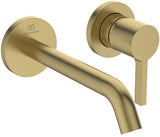 Ideal Standard Joy Wand-Waschtischarmatur in Brushed Gold, 180 mm Auslauf, runde Rosette