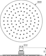 IDEAL STANDARD Idealrain Luxe Kopfbrause 250 mm Edelstahl poliert – Regenstrahl, Antikalk