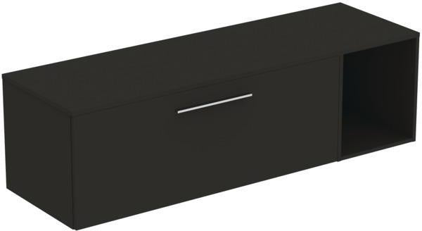Ideal Standard i.life B Möbel-Set 160 cm – 1 Auszug, 1 offenes Fach, Chrom/Weiß matt