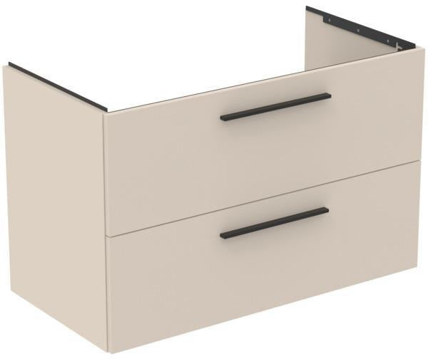 IDEAL STANDARD i.life B Möbelwaschtischunterschrank 1000 mm Weiß Matt, 2 Auszüge, Siphon links