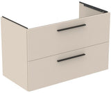 IDEAL STANDARD i.life B Möbelwaschtischunterschrank 1000 mm Weiß Matt, 2 Auszüge, Siphon links