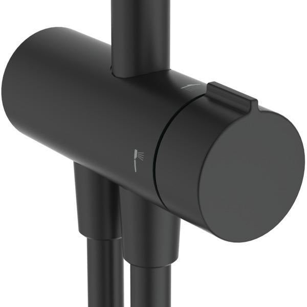Ideal Standard Duschsystem Ceratwist T25 M – ohne Armatur, mit Stick-Handbrause und runder Kopfbrause, Chrom
