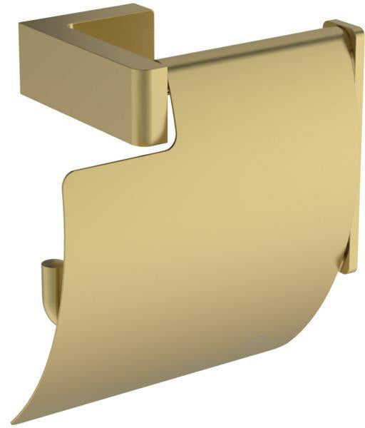 Ideal Standard Conca Cube Papierrollenhalter eckig Brushed Gold mit Klappe