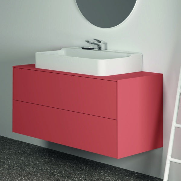 Ideal Standard Conca Waschtischunterschrank 1202 mm, 2 Auszüge, Push-Open, Weiß – Wandhängend