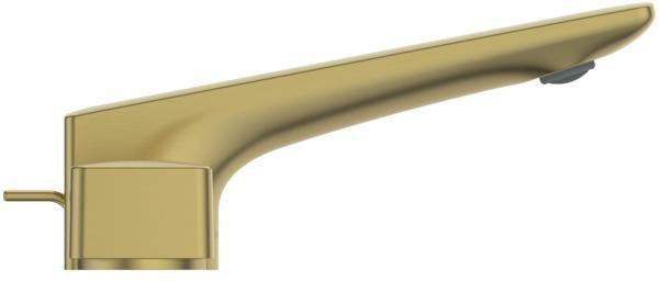 Ideal Standard Conca 3-Loch-Waschtischarmatur Brushed Gold mit Ablaufgarnitur, Ausladung 133 mm