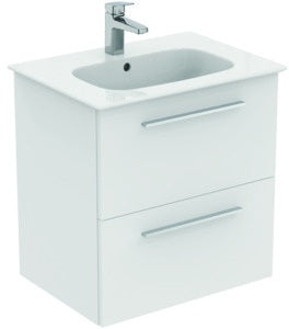 Ideal Standard i.life A Waschtischset 60 cm mit Unterschrank und chrom Griff, Weiß matt