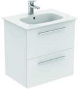 Ideal Standard i.life A Waschtischset 60 cm mit Unterschrank und chrom Griff, Weiß matt