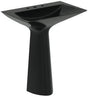 Ideal Standard Säulenwaschtisch Tipo-Z 740x470x900 mm Schwarz mit 3 Hahnlöchern und Überlauf