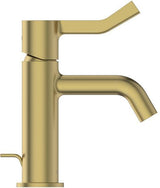 IDEAL STANDARD Joy Waschtischarmatur 110 mm mit Ablaufgarnitur und langem Griff in Brushed Gold
