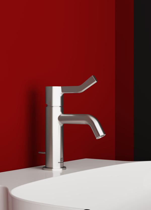 IDEAL STANDARD Joy Waschtischarmatur 110 mm mit Ablaufgarnitur und langem Griff in Brushed Gold