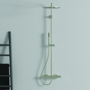 Ideal Standard Ceratherm T125 Duschsystem mit Badethermostat, Pin-Griffen und 300 mm Regenbrause in Chrom
