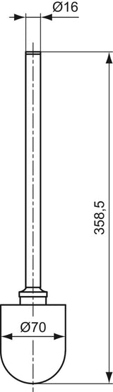 Ideal Standard JADO Ersatzbürstenkopf Softmood H960036NU für Toilettenbürstengarnitur