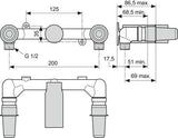 Ideal Standard UP-Bausatz 1 Unterputz für Zweigriff-Wand-Waschtischarmatur