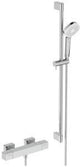 Ideal Standard Brausekombination Ceratherm C100 Square 90 cm mit Brausethermostat Chrom