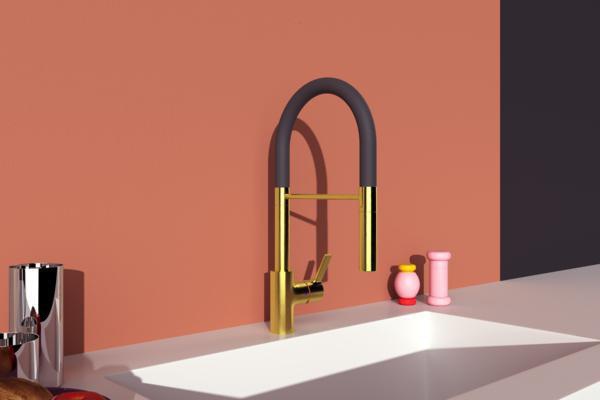 IDEAL STANDARD Gusto Semi-Pro Küchenarmatur 225 mm 2-Funktionsbrause Silver Storm