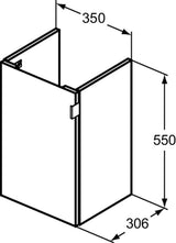 Ideal Standard i.life Silk S Handwaschbeckenunterschrank 40 cm, 1 Tür Anschlag links, Schwarz Matt