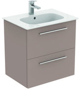 Ideal Standard i.life A Waschtischset 60 cm mit Unterschrank und chrom Griff, Weiß matt