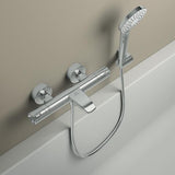 Ideal Standard Badethermostat AP Ceratherm T50 mit Handbrauseset Chrom – Thermostatische Wandarmatur