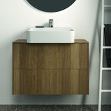 Ideal Standard Conca Waschtischunterschrank Eiche hell 802 mm – 2 Auszüge, Push-Open, wandhängend