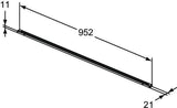Ideal Standard LED-Schubladenleuchte Conca, 552 mm, anthrazit matt, Aluminium