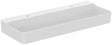Ideal Standard Conca Doppelwaschtisch 1200 mm, 2 Hahnlöcher, ohne Überlauf, Weiß