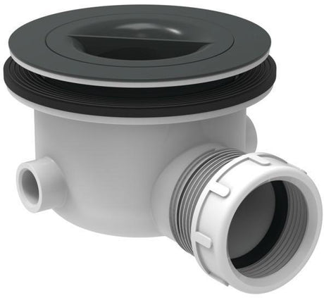 IDEAL STANDARD Ablaufgarnitur Ultra Flat S ohne Deckel, 90mm, Kunststoff, grau