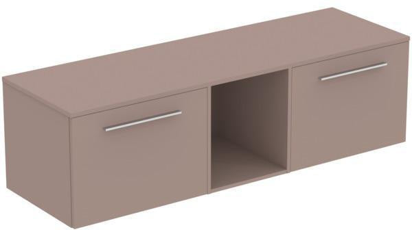 Ideal Standard i.life B Möbel-Set 160 cm – 2 Auszüge, 1 offenes Fach, Chrom/Weiß matt