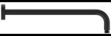 Ideal Standard Wandanschluss Idealrain 400 mm Silk Black – Aufputz-Montage mit Rosette