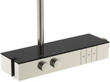 Ideal Standard Duschsystem Ceratherm Solos mit LED-Leuchtring Silver Storm – Thermostat, Kopf- & Handbrause