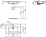 Ideal Standard Eurovit+ Möbelpaket mit Waschtisch 51 cm, Unterschrank 50 cm und 2 Auszügen in Grau