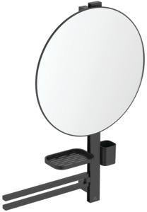 Ideal Standard Beauty Bar Accessoires-Kombi Alu+ L800 mit Kosmetikspiegel Ø508 mm Silver