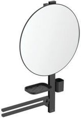 Ideal Standard Beauty Bar Accessoires-Kombi Alu+ L800 mit Kosmetikspiegel Ø508 mm Silver