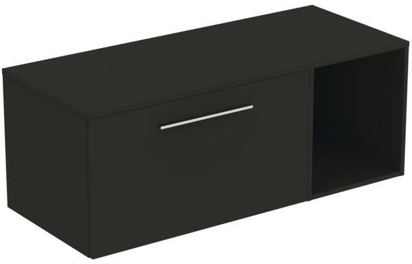 Ideal Standard i.life B Möbel-Set 120 cm mit Auszug & offenem Fach, Chrom/Weiß matt