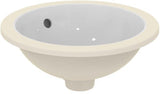 Ideal Standard Connect Unterbauwaschtisch, rund, 380x380x165 mm, Weiß, ohne Hahnloch, mit Überlauf