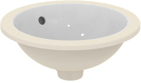 Ideal Standard Connect Unterbauwaschtisch, rund, 380x380x165 mm, Weiß, ohne Hahnloch, mit Überlauf