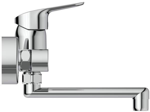 Ideal Standard Ceraflex Wand-Waschtischarmatur, Ausladung 160 mm, Chrom – Einhandhebelmischer mit Keramikkartusche