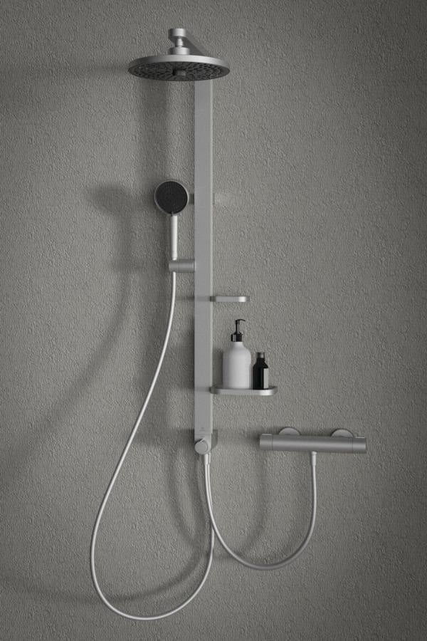Ideal Standard Brausethermostat AP Ceratherm Alu+ Silver – Aufputz DN 15 mit Cool Body & ECO-Spartaste