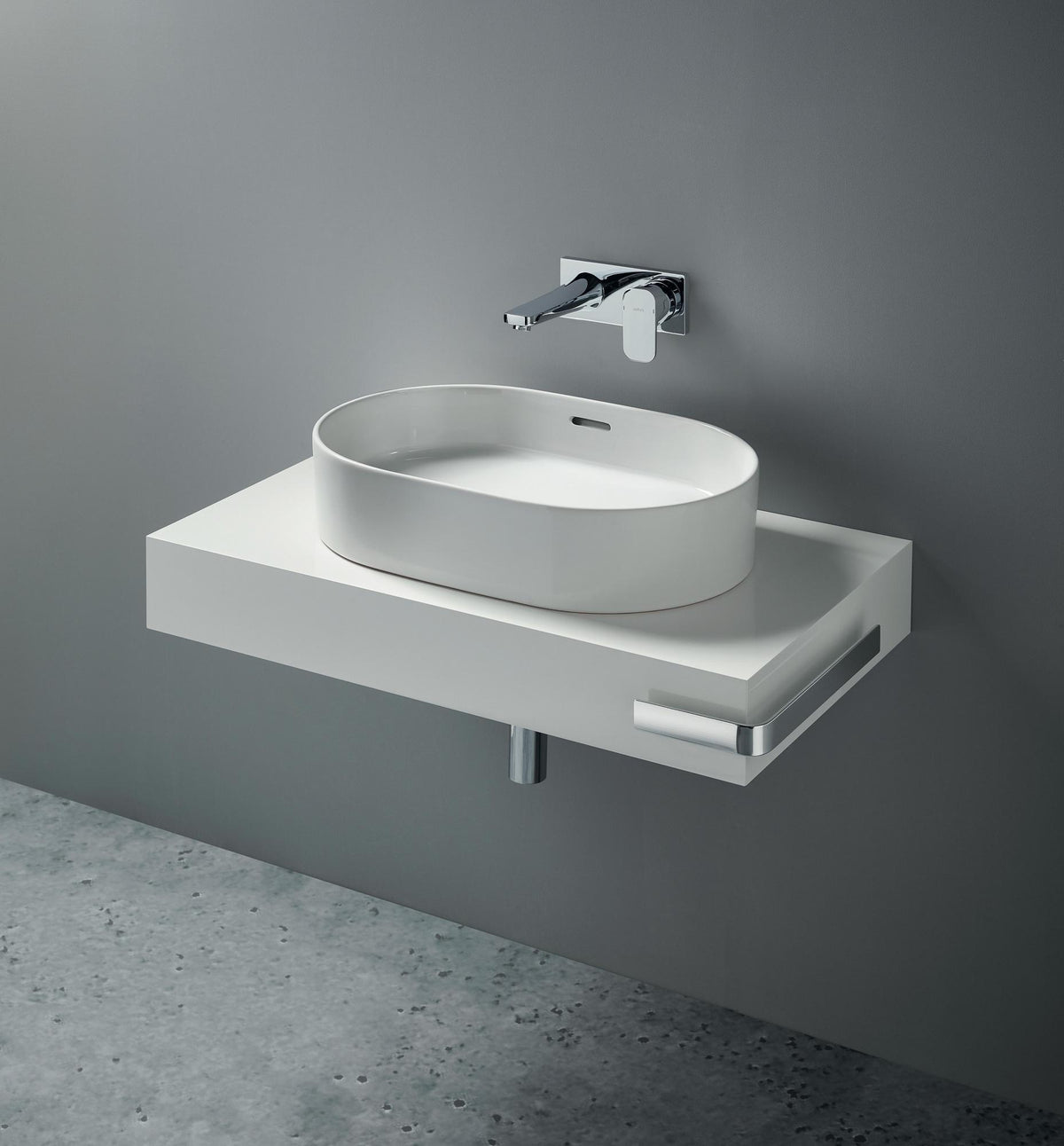 Ideal Standard Adapto Konsole 850 mm Pinie hell – Geschlossene Waschtischplatte ohne Ausschnitt