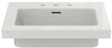 Ideal Standard Möbelwaschtisch Extra 610x510x150 mm Weiß mit 3 Hahnlöchern und Überlauf