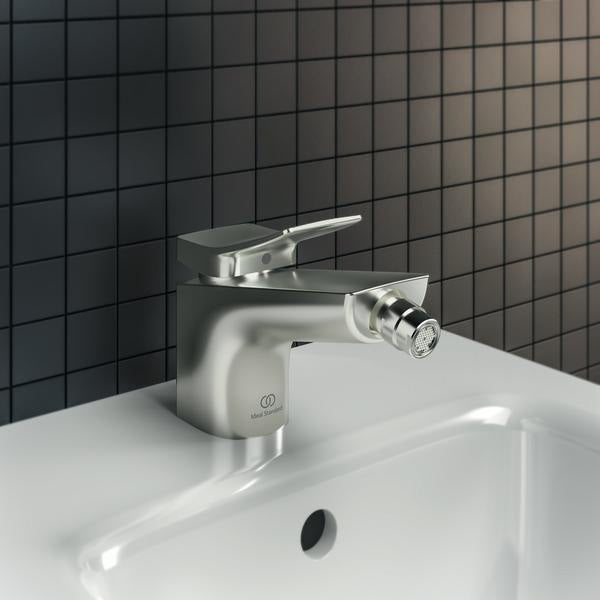 Ideal Standard Bidetarmatur Conca 133 mm mit Ablaufgarnitur Brushed Gold