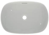 Ideal Standard Linda-X Aufsatzwaschtisch 550x380mm Weiß ohne Hahnloch mit Überlauf