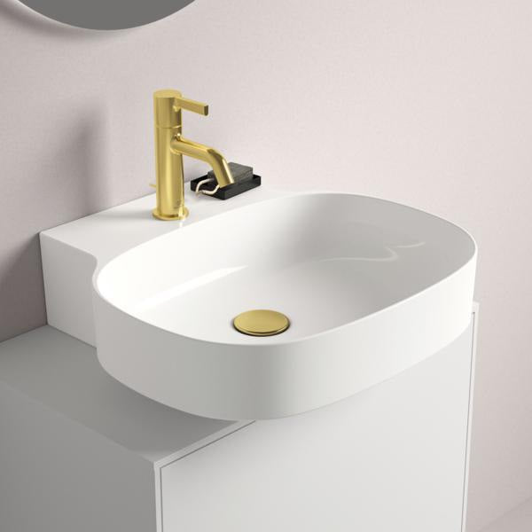 Ideal Standard Conca Waschtischunterschrank Eiche geflammt 602 mm mit Auszug und Push-Open