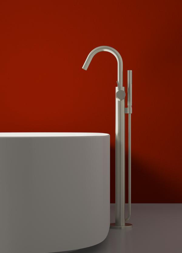 IDEAL STANDARD Joy Freistehende Wannenarmatur mit Stick-Handbrause 190mm in Brushed Gold